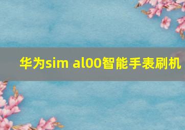 华为sim al00智能手表刷机